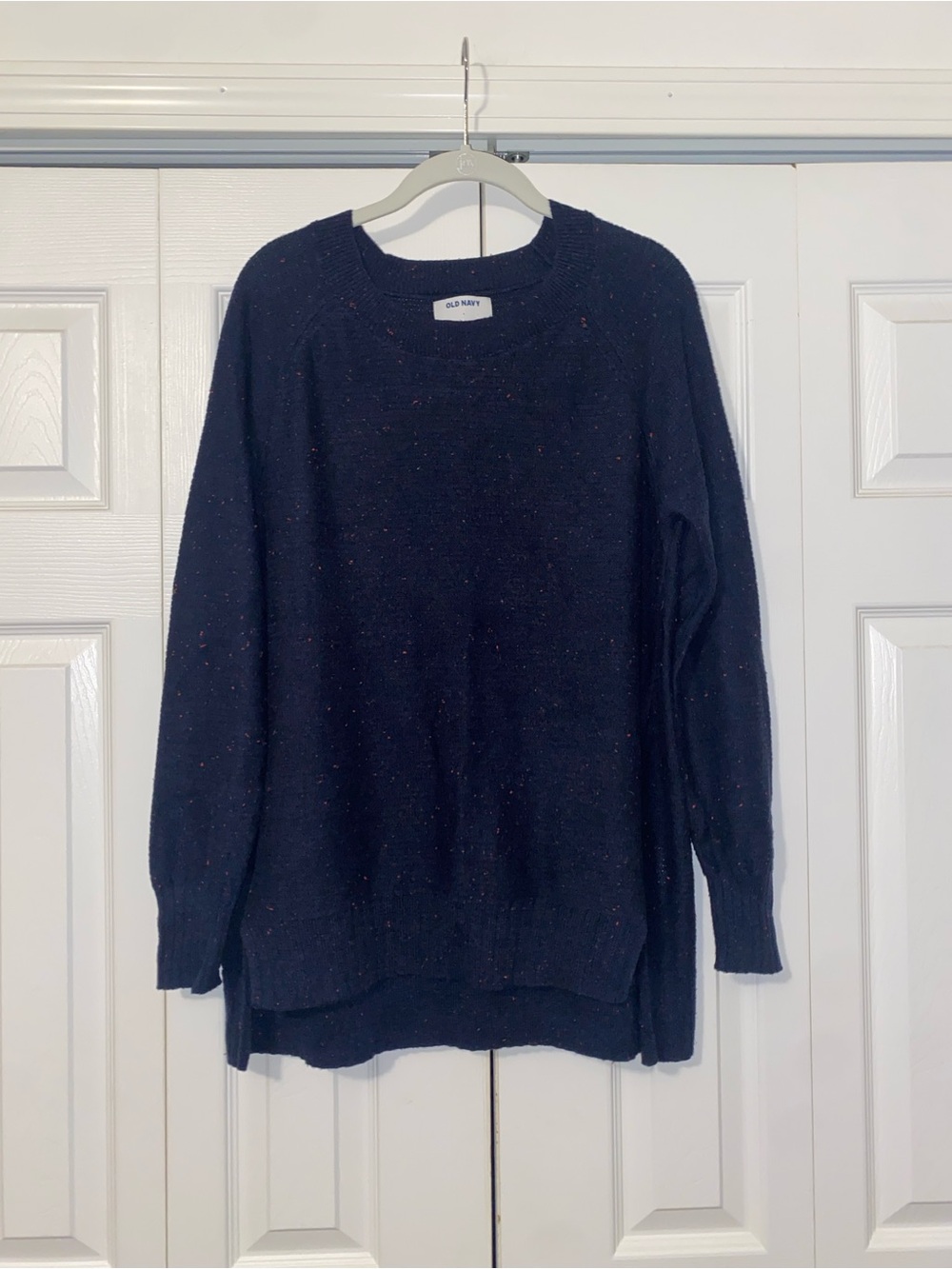 Old Navy Confetti Navy Blue Lightweight Sweater